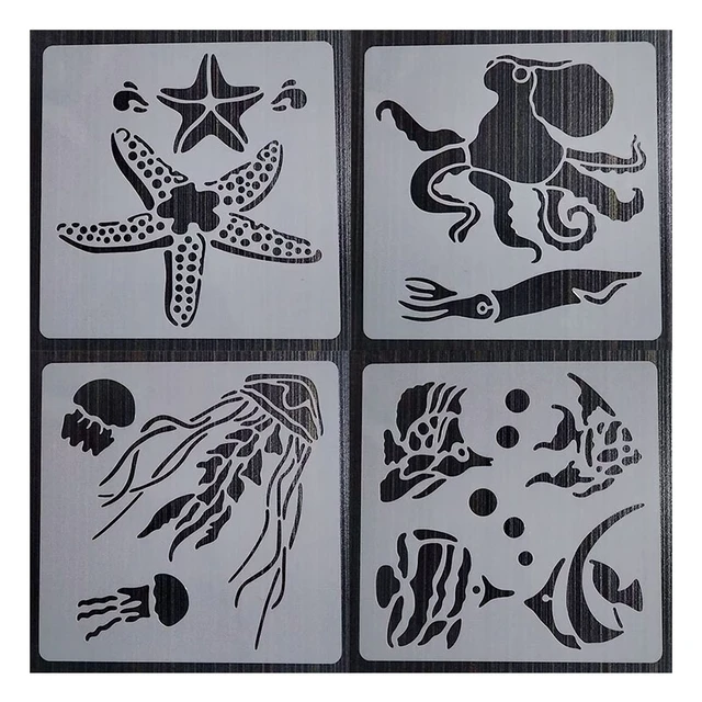 Ocean Life Stencil