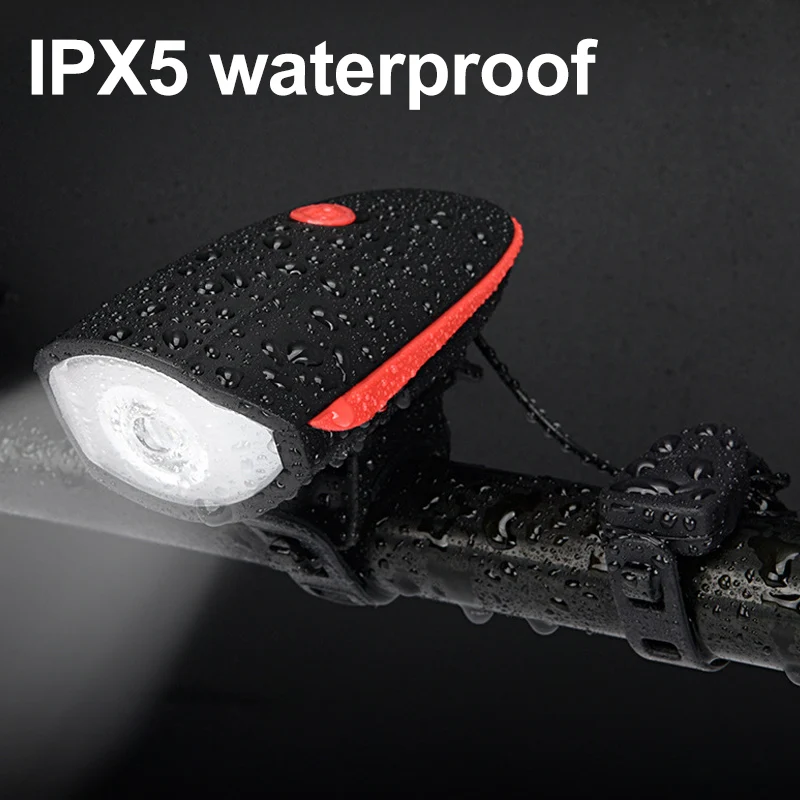 7588 Speaker Bicycle Light USB Led Waterproof With Horn Mountain Bike Dark Night Outdoor Riding Headlight 2