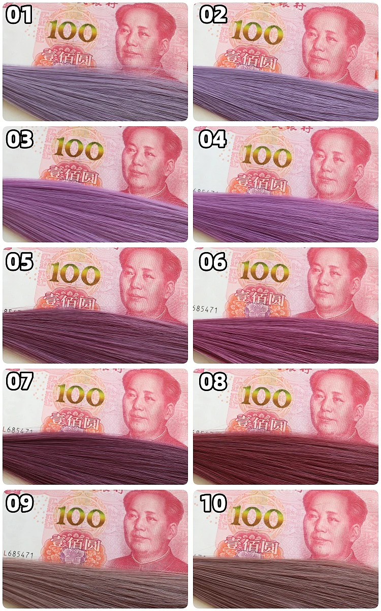 Cosplay Perücke 100cm Lila mit Pony, 500g, Hitzebeständig, Synthetic Hair 6