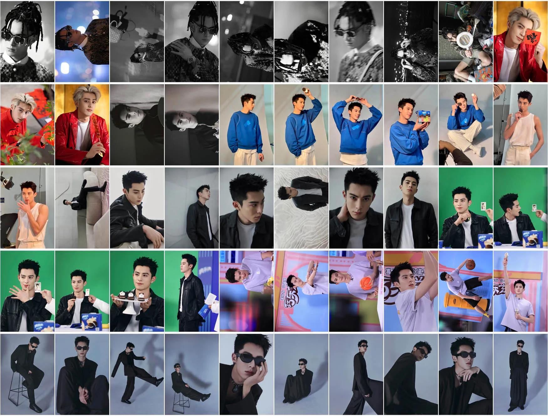 Dylan Wang Hedi DongFang Qingcang Shi Yan 드라마 스틸즈 플러스, 모던 원피스 업 포토북 미니 카드 스티커, 로모 지갑 카드, 50 개
