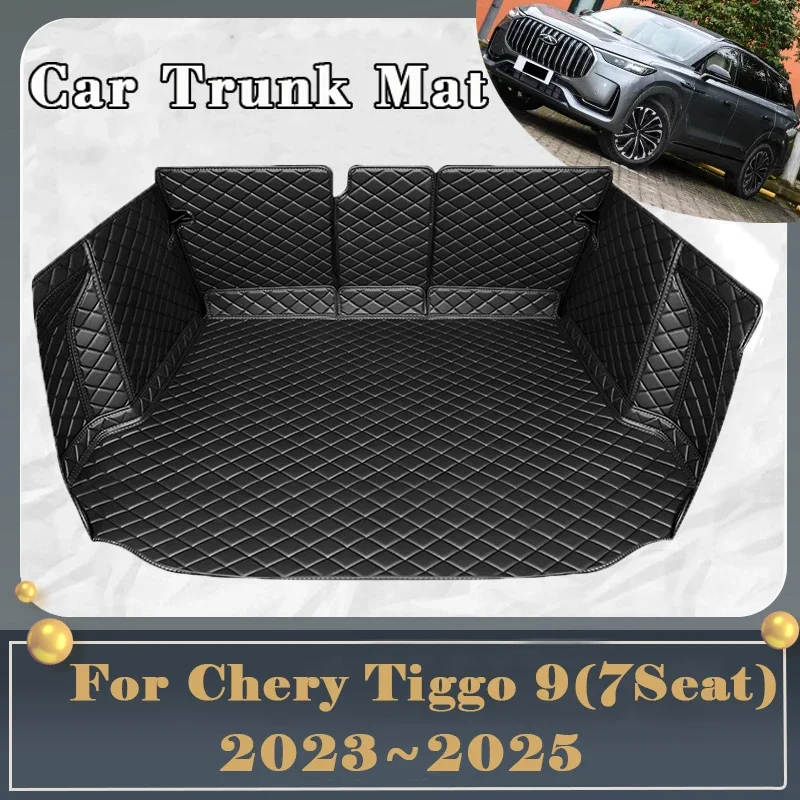 

Коврик для багажника автомобиля Chery Tiggo 9 Jaecoo 2023 2024 2025, грязеотталкивающий коврик на 7 сидений, аксессуары для подноса