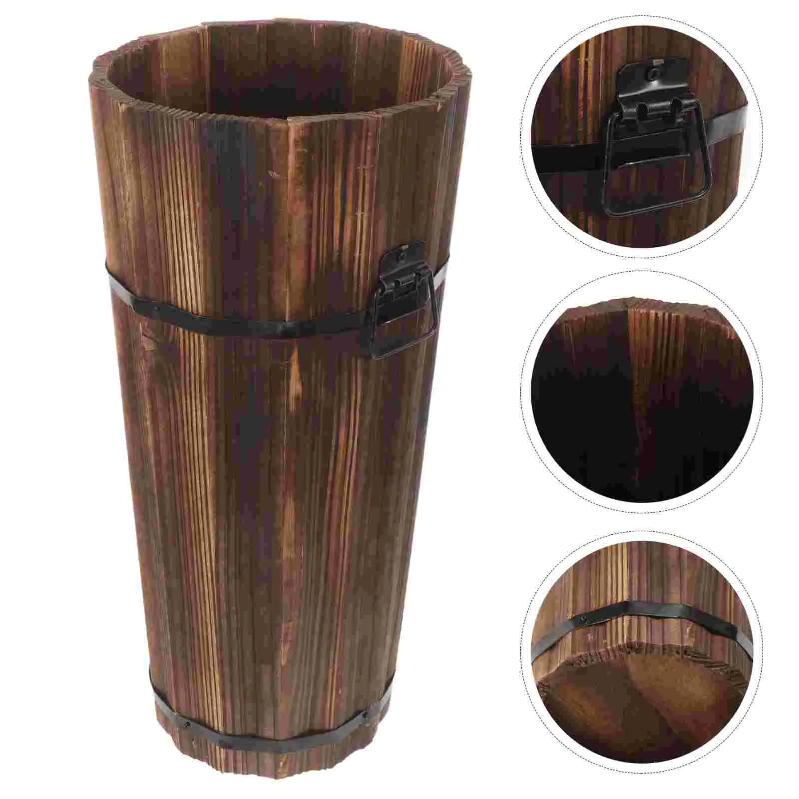 

Wooden Umbrella Stand Entryway Rustic Umbrella Holder Freestanding Cane Stand Decorative Umbrella Rack