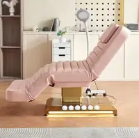 Lit de beauté électrique de luxe léger avec base dorée, lit de massage réglable pour salon de beauté, lit de massage thérapeutique pour SPA médical et esthétique 3