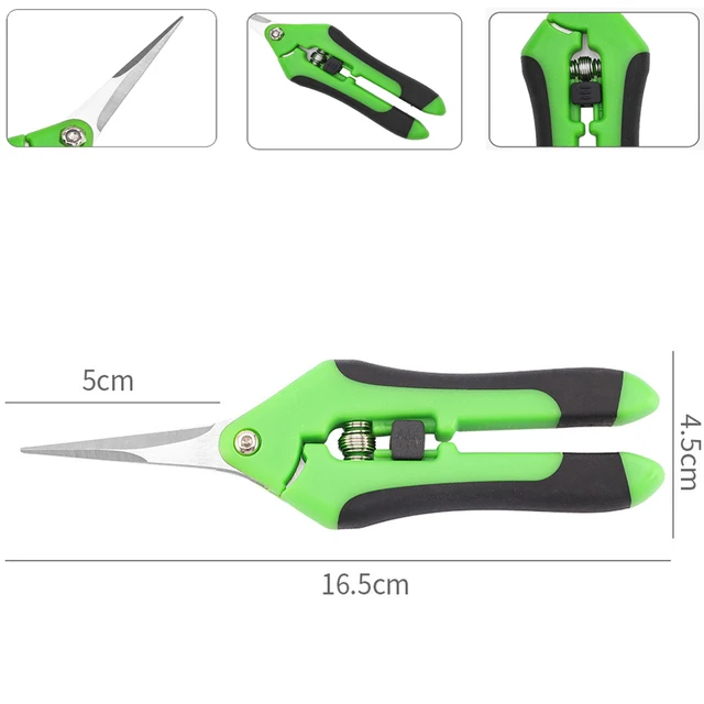 Garden Pruning Shears Set - Stainless Steel Trimming Scissors for Flowers, Branches, Herbs with Non-Slip Ergonomic Handles 6