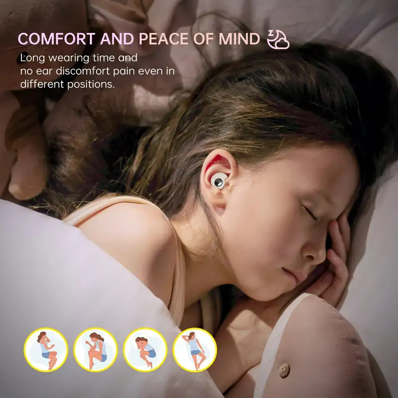 Eayburst Silicone Ear Plugs for Sleeping Ultra Comfortable Reusable Earplugs with Noise Cancelling Hearing Protection Earplug - Image 5