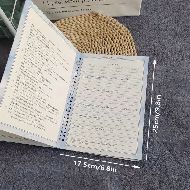 3D italic English calligraphy exercise book - a reusable handwritten copy with complete letters and words for daily practice - 4