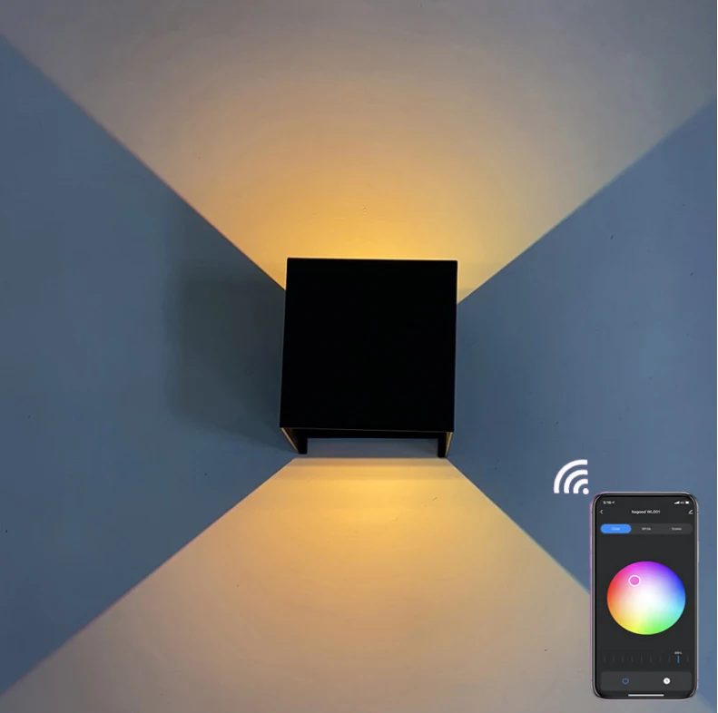 plug in wall lamp 12W LED Wall light RGB APP control Home Door frame Corridor Balcony Garage Hotel Restaurant Lighting IP65 Waterproof Wall Lamp kitchen wall lights