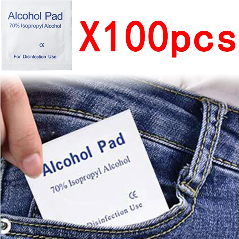 Disposable Alcohol Cotton Sheet Alcohol Disinfection Wipes Large Screen Glasses Cleaning Cotton 70% Ethyl Car Detailing disinfection cotton pad