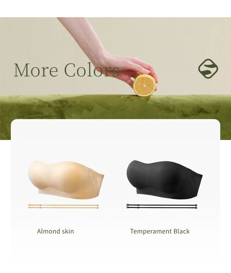 SUJIIN Strapless Bra for Women Wireless Invisible Seamless Push Up Summer Bralette Convertible Multiway Lift Bras Woman MX199