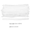 1 Set 100 Pcs PVC Luggage Loops Name Loops Straps ID Cards Loops (Transparent) Name Tag Loop ID Strap 5