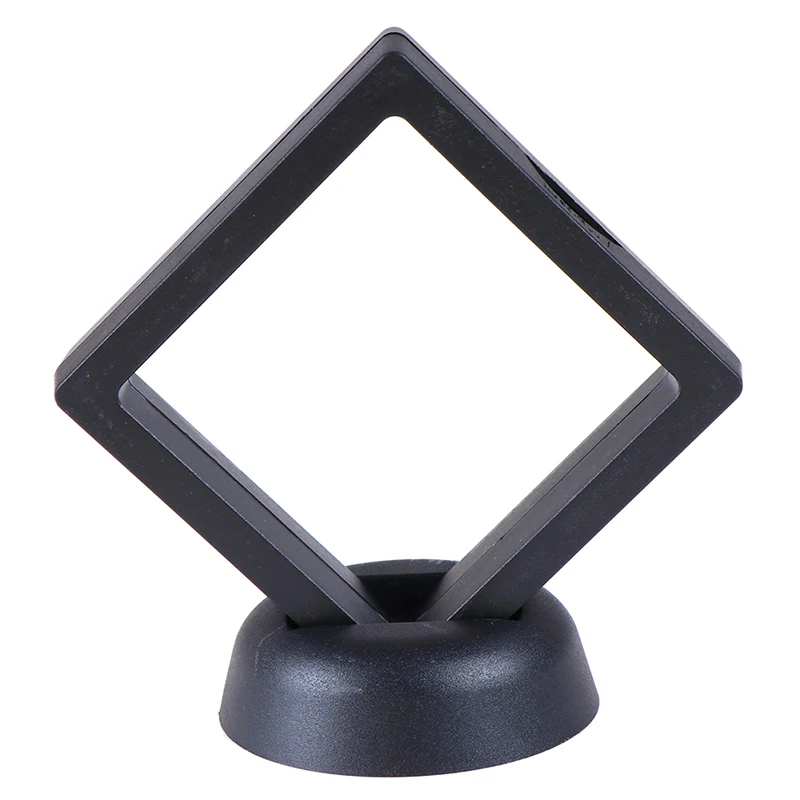 Display Stand Jewelry Tray 3D Floating Picture Frame Box Jewelry Home Display Stand Ring Pendant Holder Protect Jewellery Presentation Case