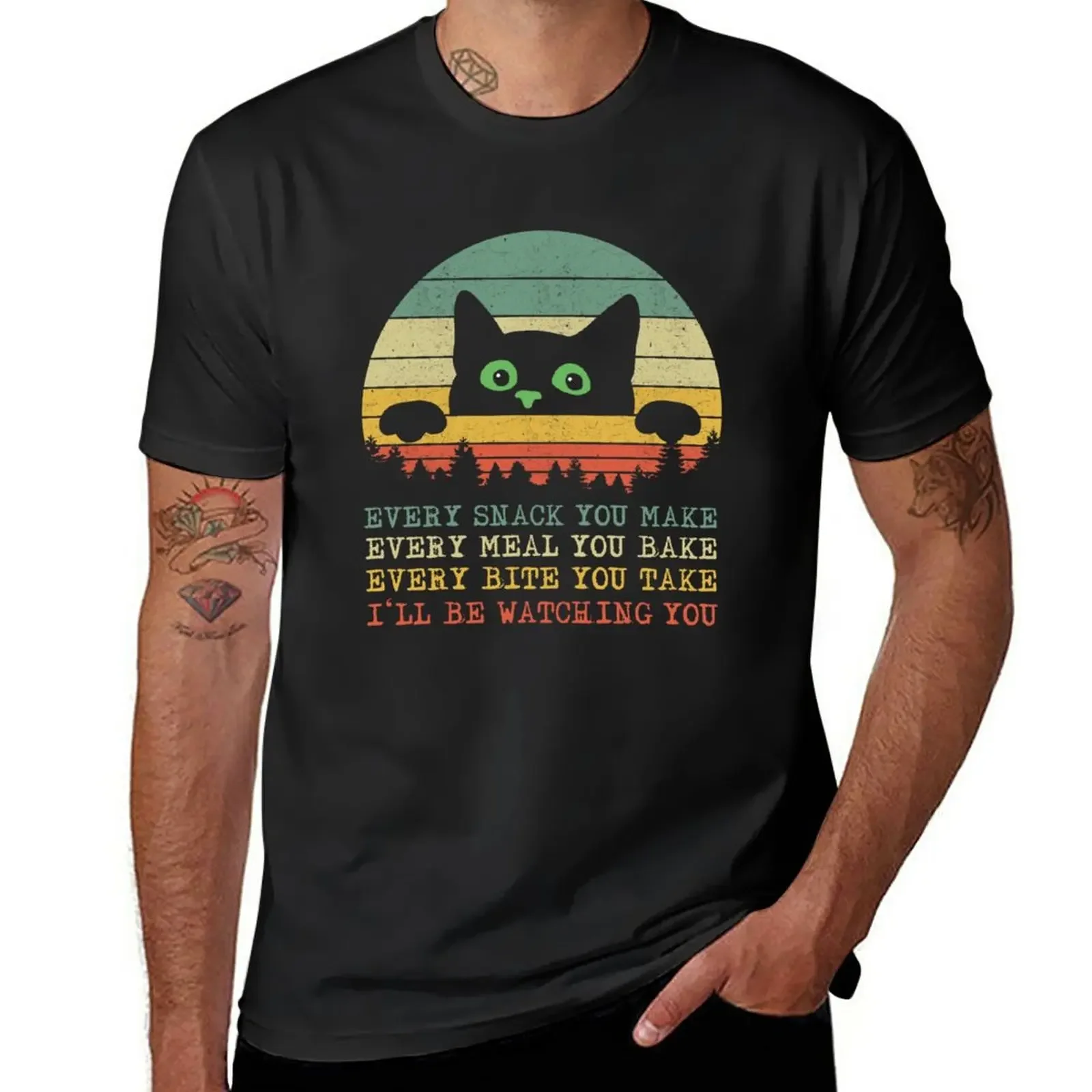 

Cat Every snake you make I'll be watching you T-Shirt aesthetic clothes sports fans anime mens clothes