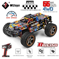 Wltoys 104018 104016 1:10 RC Car 4WD With Led Lights 55KM/H Remote Control Car 3660 Brushless Motor Off-Road Monster Truck 1