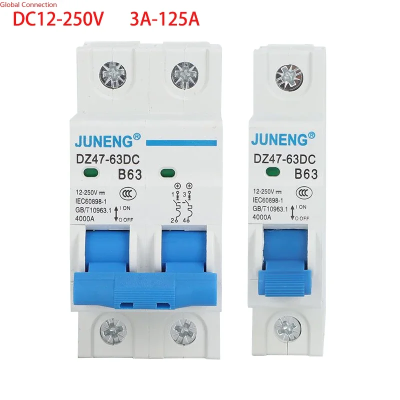 Disjuntor dc para E-bike e Scooter Interruptor de Proteção de Circuito Interruptor de Alimentação 24v 36v 48v 60v 72v 63a 80a 100a 125a