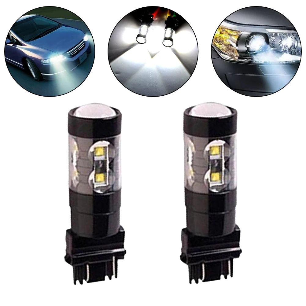 

2pcs 3157 LED Backup Reverse Light Bulbs 6000K For Chevy 1500 1999-2013 Universal Aluminum Alloy Brake Lights Accessories