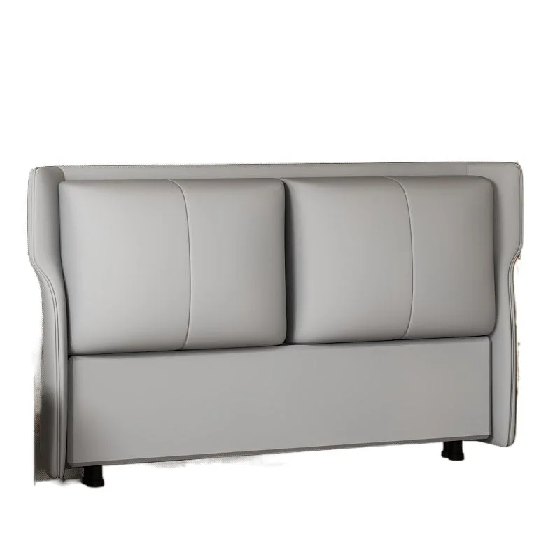 Soft bag bedside board new light luxury modern simple technology cloth floor backrest board all solid wood bed Fuzhiyun