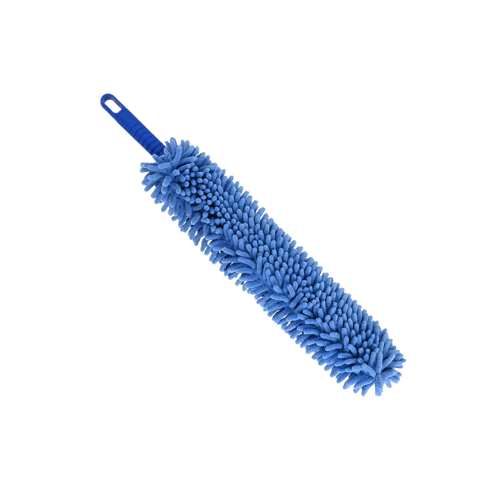 1pc Bendable Chenille Duster Brush Flexible Handle 57.5cm Blue Washable Microfiber Cloth Home Car Fan Window Ceiling Furniture 6