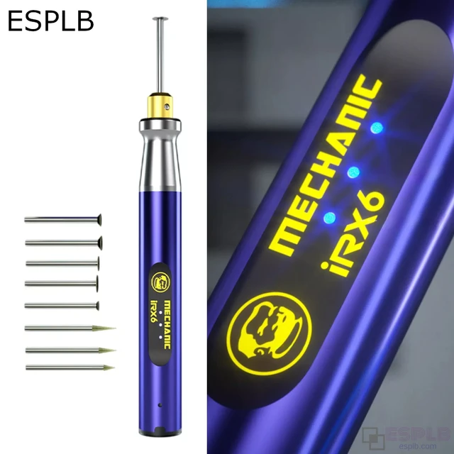 Original Mechanic IRX6 Mini IC Pen Grinder Carving PCB Rework Trace Repair Electric Grinding Engraving Pen for Phone Chip 1