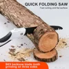 1Pcs Portable Folding Hand Saw,Sk5 Alloy Hacksaw Blade,PTFE Coating,Portable Closes Camping Multitool Saws 6