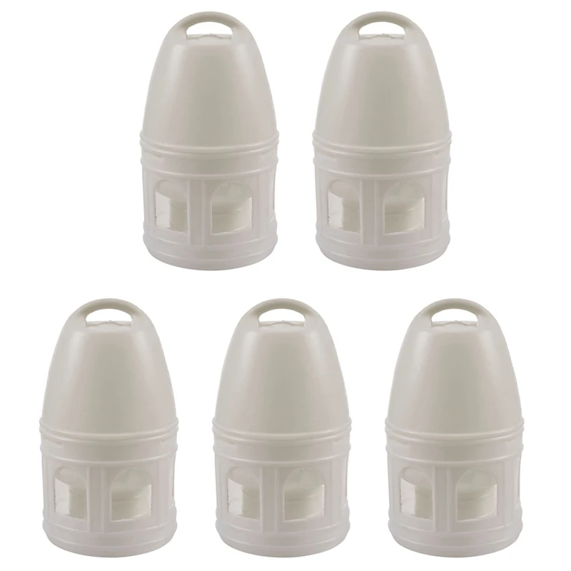 

5X Removeble White Plastic Drinker With Handle For Pigeons Bird Supplies 29Cm X 17Cm