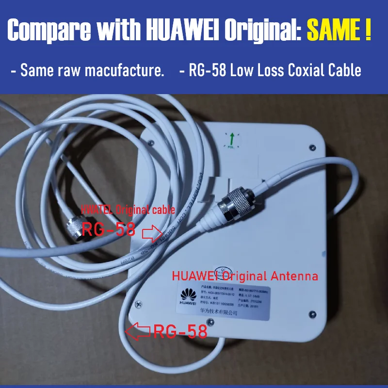 HWATEL 기존 3D-FB RG58 LMR200 셀룰러 부스터 리피터 안테나 용 2g 3G 4G 5G 6G Wifi 피더 용 50ohms 동축 케이블