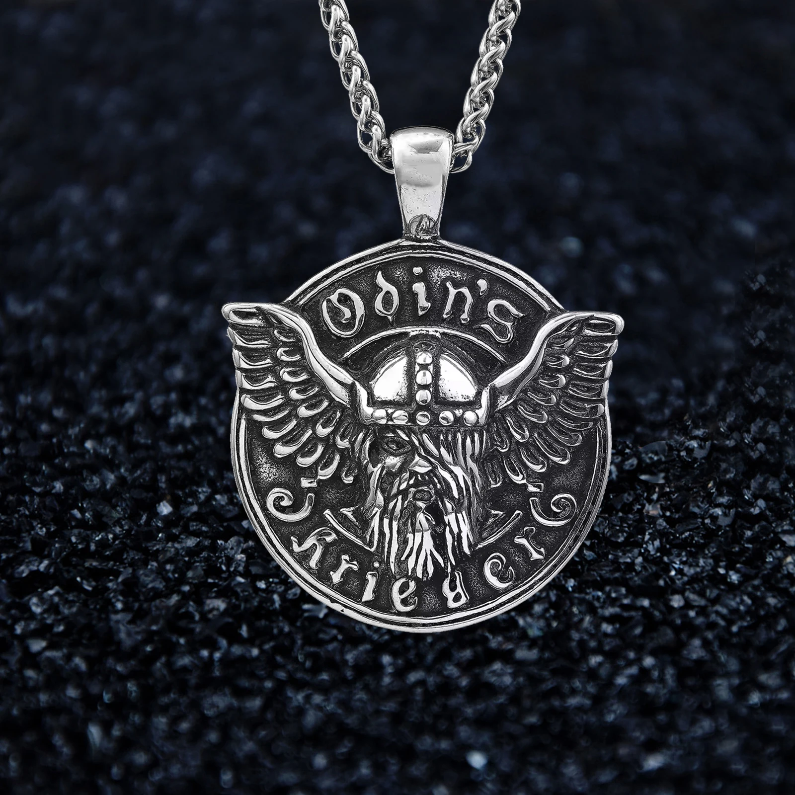 FANDAO-Norse Viking Amulet Stainless Steel Jewelry Vintage Scandinavian Warrior Pendants Necklace