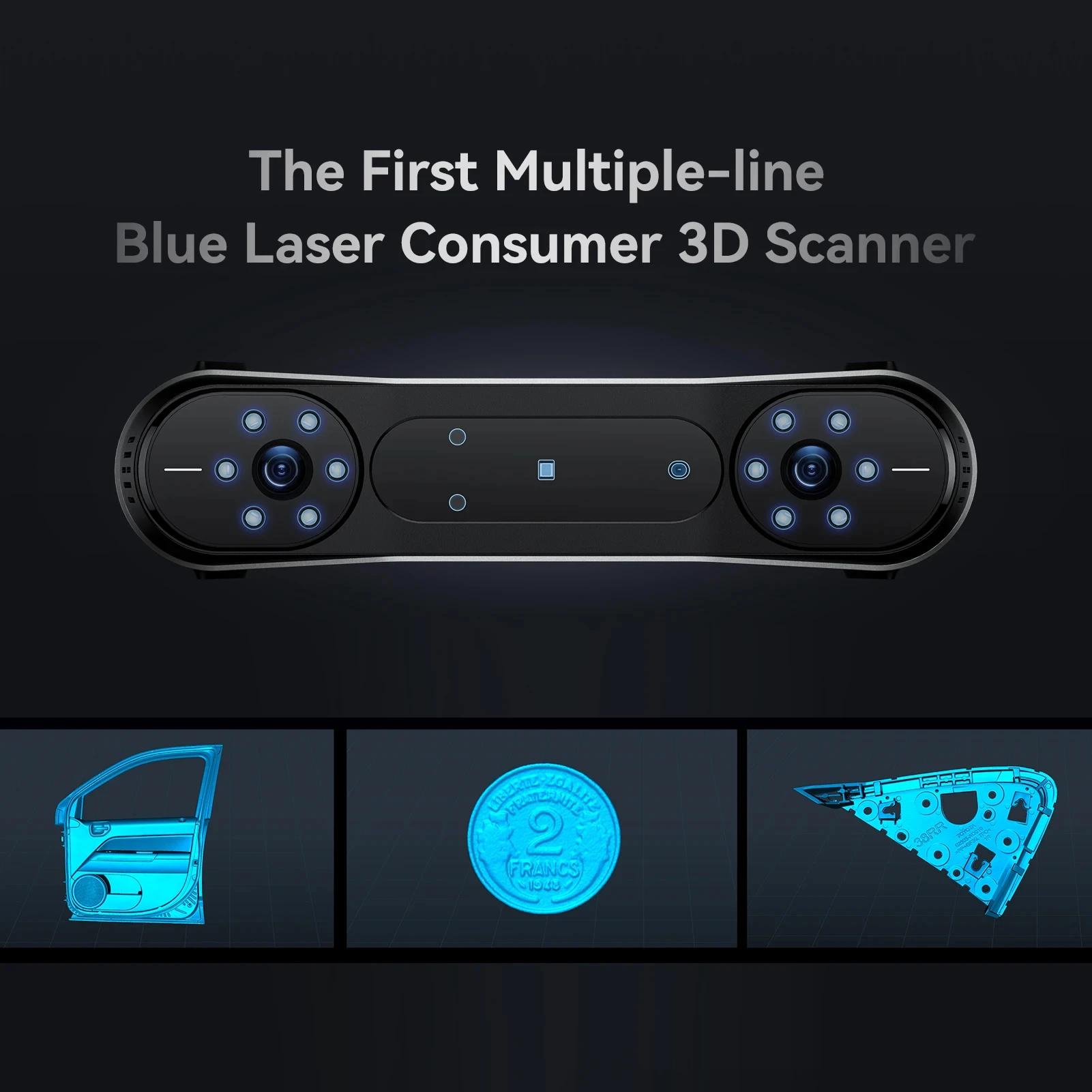 Creality 3D CR 스캔 랩터 다중 라인, 블루 및 NIR 소비자 3D 스캐너, 24 비트 풀 컬러 스캐닝, 고속 스캐닝