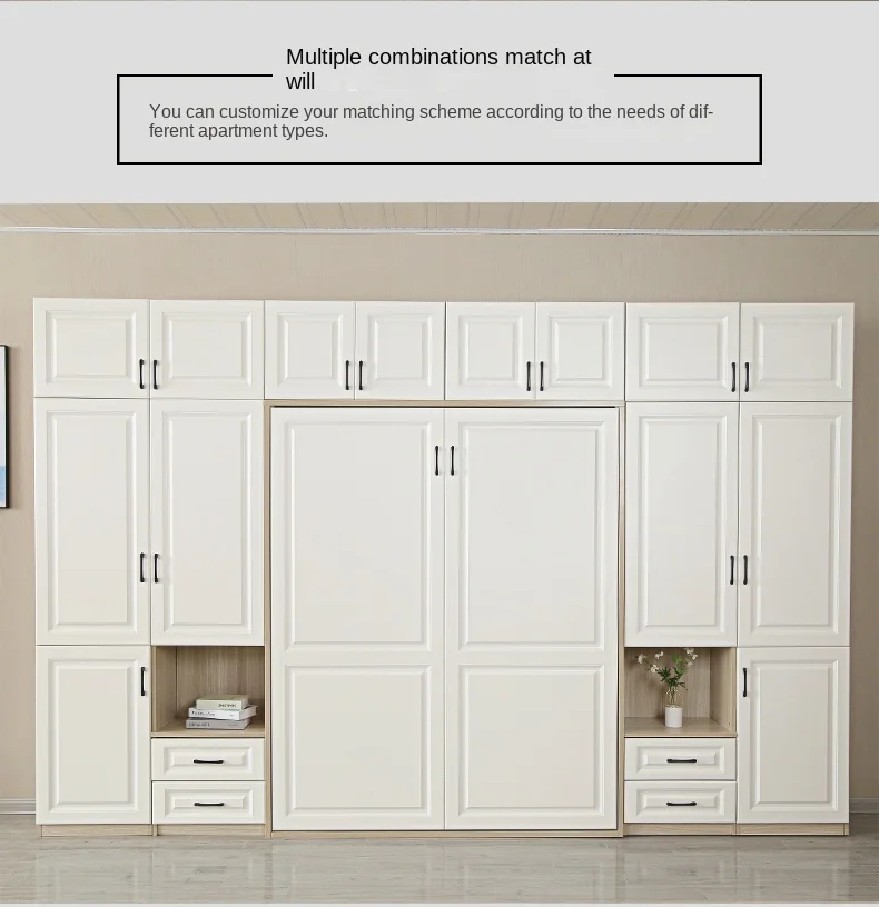 Description Picture 4 of itemInvisible Multifunctional Wardrobe Integrated Folding Bed, Combination Study Room Bedroom Hidden Wall Cabinet Bed  Bedroom Set
