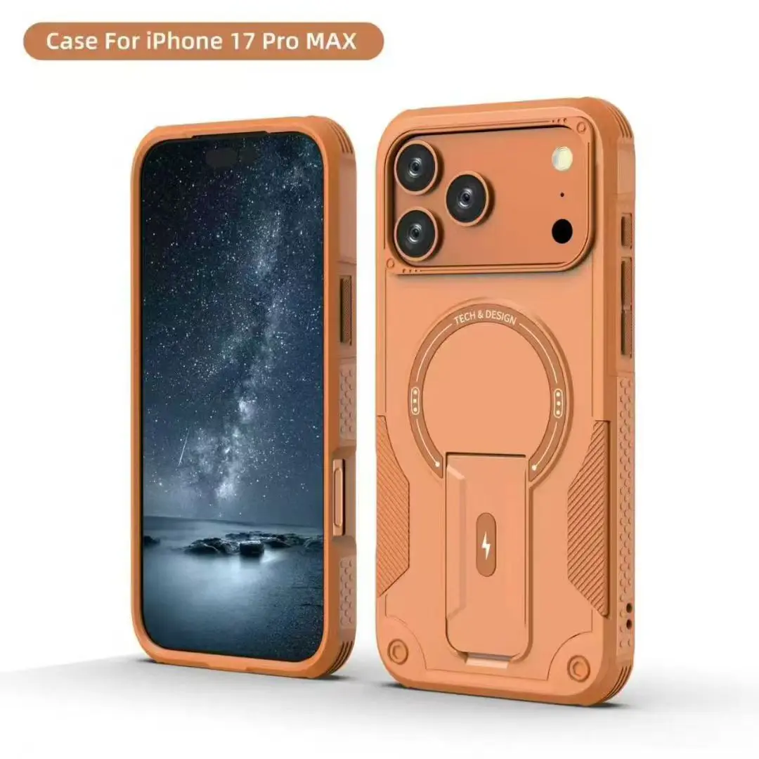 Durable Magnetic Wireless Charging Phone Case with Invisible Stand