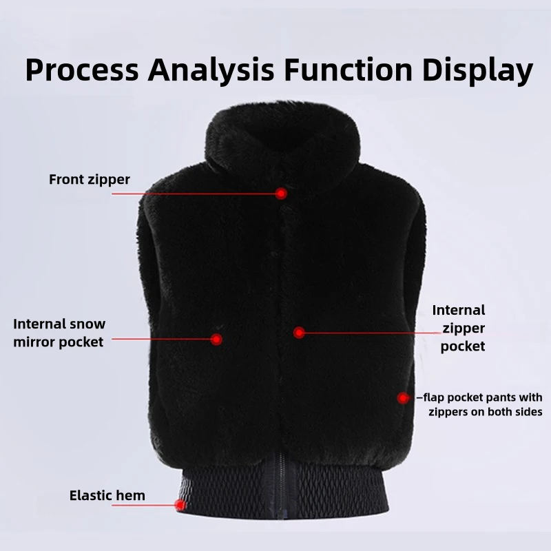 Windproof Plush Skiing Jacket Thick Warm Female Ski Waistcoat Winter New Snowboard Tops Snowfield Sport Vests Women Snow Clothes