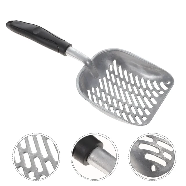 Aluminum Alloy Cat Litter Scoop Heavy Duty Metal Hollow Design for Easy Cleaning Pet Supplies Efficient Sanitary Solution 2