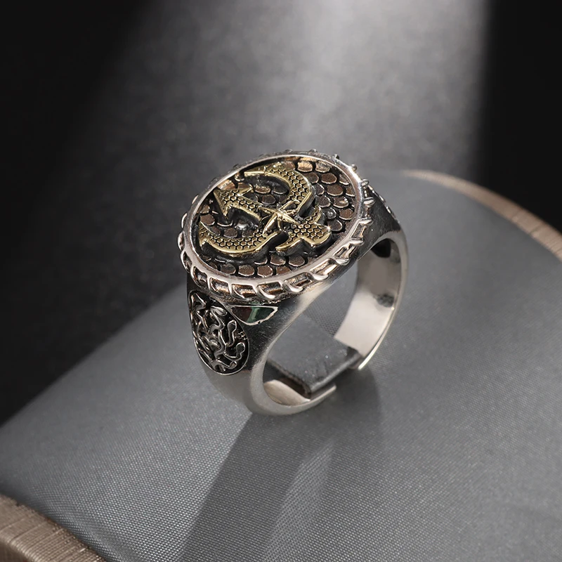 

New Fashion Classic Harpoon Adjustable Ring European and American Retro Party Street Couple Jewelry Gift