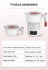 DMWD Folding Electric Kettle Portable Compression Foldable Water Bolier Silicone Thermo Coffee Tea Pot Temperature Control 220V 5