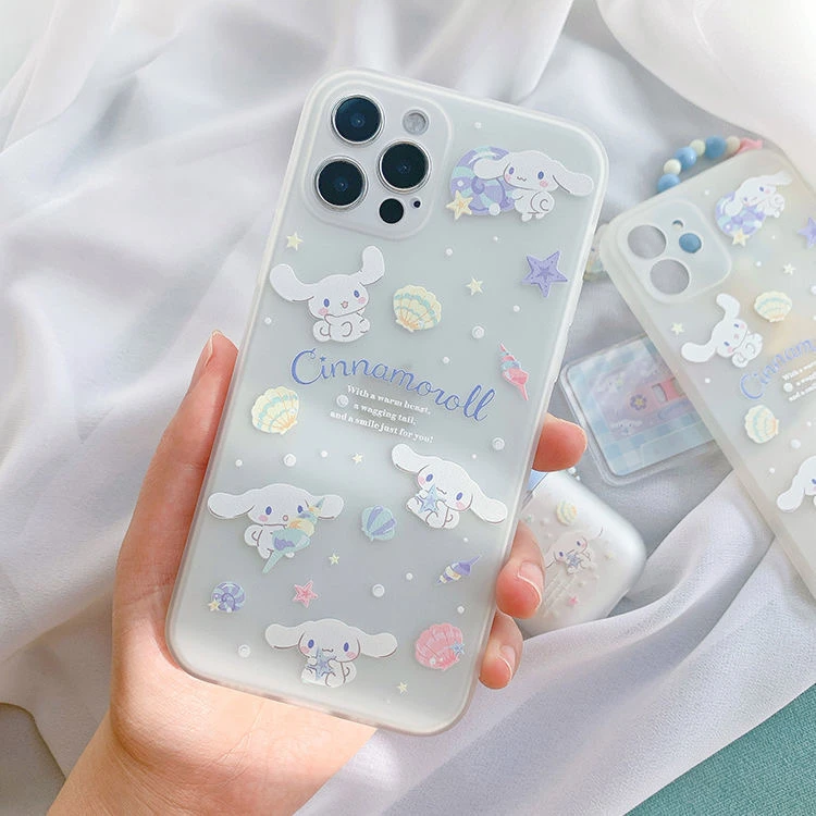 Sanrio Cinnamoroll Kawaii Girl Cartoon Phone Cases For iPhone 13 12 11 Pro Max Mini XR XS MAX 8 X 7 SE 2022 Aesthetic Trends iphone 13 pro max leather case