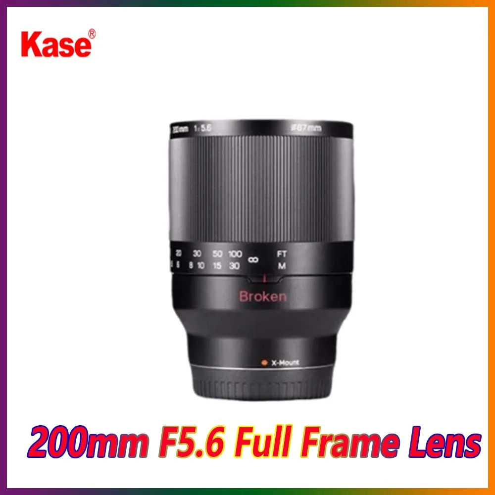 

Kase 200mm F5.6 Lens Full Frame Manual Focus Camera Lens For Sony E Fuji XF/GFX Nikon Z Canon EF/RF Mount Cameras