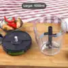 600/1000ml Manual Food Chopper Hand Pull String Vegetable Cutter Onions Garlic Chopper Fruits Herbs Nuts Kitchen Food Processor 3