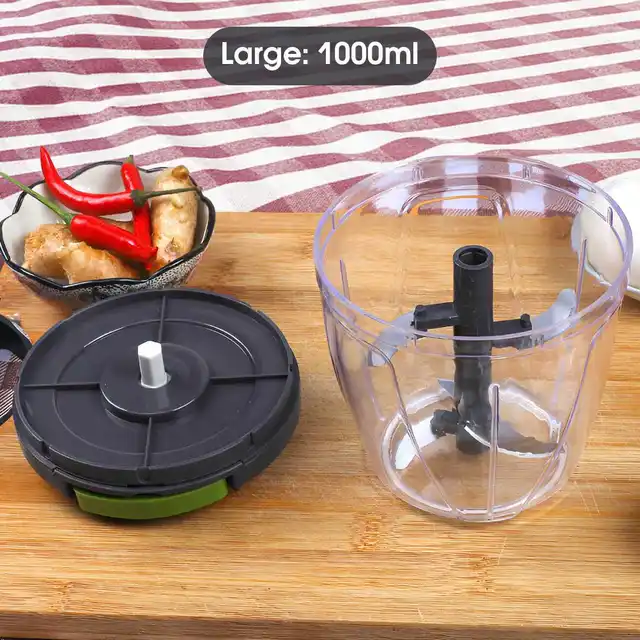 600/1000ml Manual Food Chopper Hand Pull String Vegetable Cutter Onions Garlic Chopper Fruits Herbs Nuts Kitchen Food Processor 3