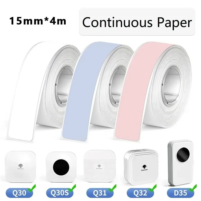 Nogeqi Lot De 3 Rouleaux D'étiquettes Blanches Pour Phomemo D30/D32/D35/Q30/Q30S/Q31 - 12 X 40 Mm - Ruban D'étiquettes Thermique - Papier D'impression
