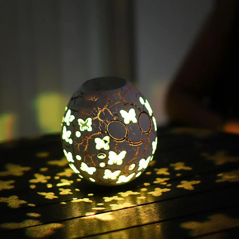 

Декоративное яйцо в виде гусиного яйца, светодиодное прикроватное приглушаемое прикроватное яйцо, украшение с полыми бабочками, луной, для дня рождения