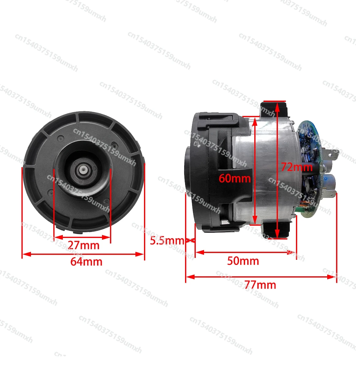 18V 24V 370W High Speed High Power DC Brushless Force Fan Nidec Vacuum Cleaner Vacuum Motor PWM Speed Regulation