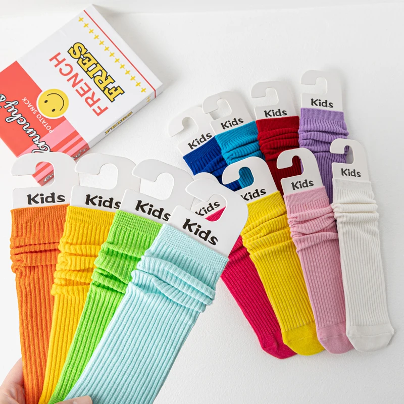 Children's Socks Spring And Autumn Medium Length for Boys and Girls