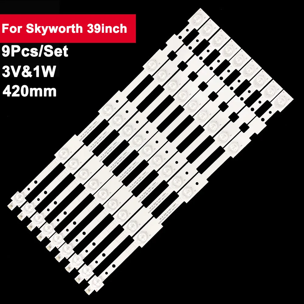 

420mm 3V Backlight TV LED Strip For Skyworth 39inch SW 39 3228 05 REV1.1 39E320W 9pcs/set TV Repair Parts 6lamps