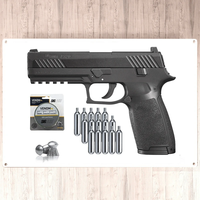 Новинка 2022 г. пневматический пистолет Sig Sauer P320 с Co2 12 г (15 пакетов) и 500 свинцовыми