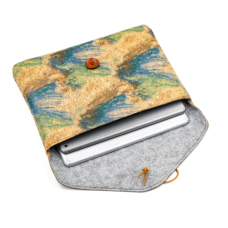 Vintage Soft Cork Cloth Tablet Sleeve - Protective Cover