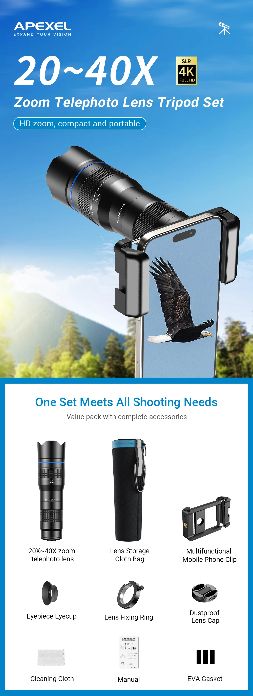 telephoto lens kit smartphone