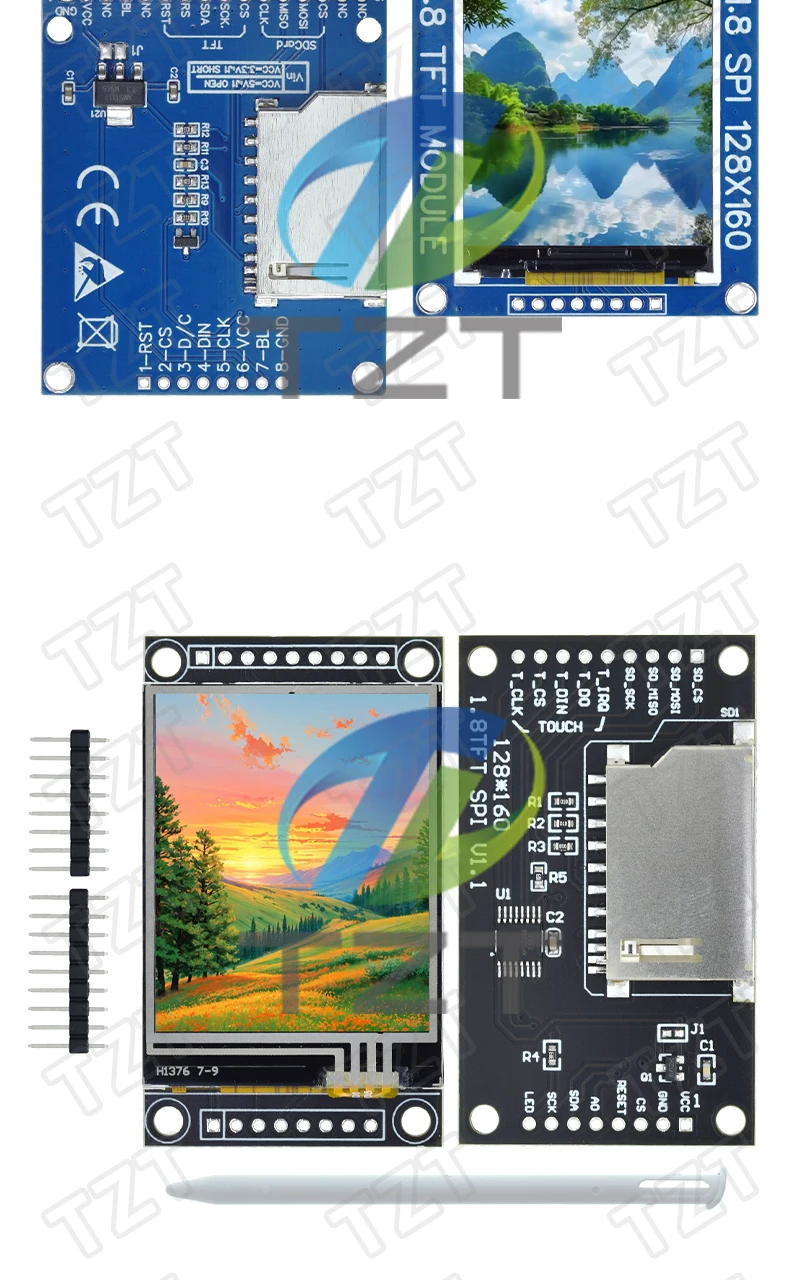 1/5PCS 1,8 Zoll 1,8 "LCD Display TFT Screen Modul SPI Schnittstelle 128*160 Auflösung 16BIT RGB 4 IO ST7735S Treiber für Arduino – Detail 13
