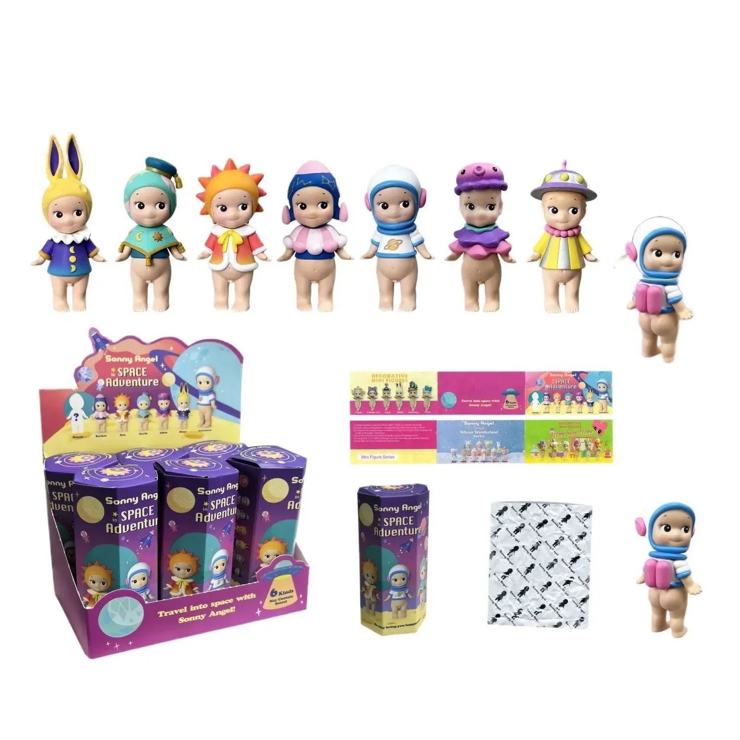 thumbnail image 1 of Figuras en miniatura decorativas de la serie Glow Smiski, para baño, baño, fiestas, caja sorpresa, regalo de Navidad de Sonny Angel, 1 of 5
