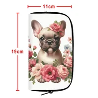 Cute French Bulldog Wallet Cartoon Bulldog Coin Money Bag ID Credit Card Phone Organizer Clutch Long Wallet Zipper Pouch Gift 2