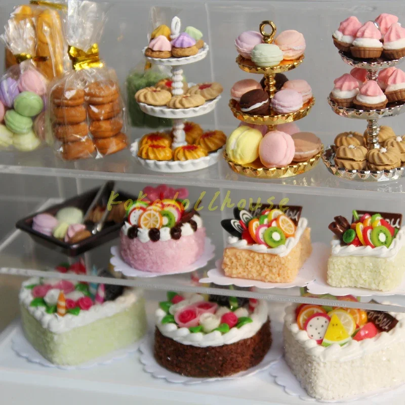 Pretend Food Toys 1/12 Scale Dollhouse Miniature Cake Pretend Play Kitchen Mini Dessert Food for Blyth BJD Doll Accessories pretend kitchen toys,kitchen toys,doll house toys
