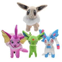 

2022 New Pokemon Plush Toys Standing Shiny Sylveon Eevee Vaporeon Espeon Stuffed Animal Pocket Monster Soft Dolls Kids Gift